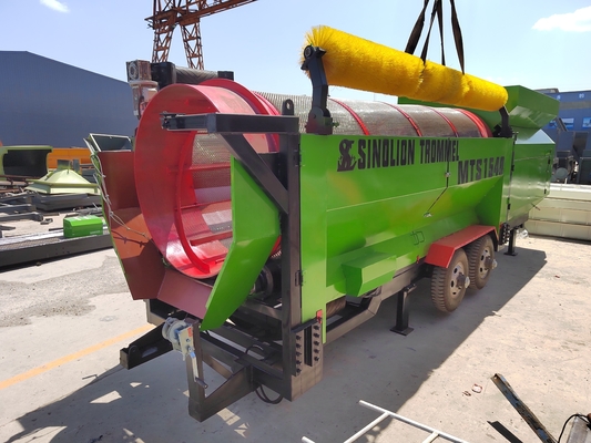 380V/415V/440V τάση βαρύ φορτίο Compost Trommel Screen με σύνολο γεννήτρου ντίζελ
