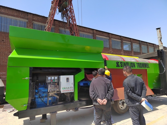 380V/415V/440V τάση βαρύ φορτίο Compost Trommel Screen με σύνολο γεννήτρου ντίζελ