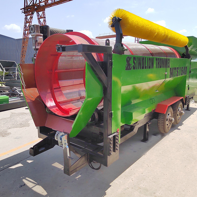 6200 KG χωρητικότητα περιστροφικό ντραμ Trommel Screen για κυκλικό δονητικό κομποστοποιητή εδάφους