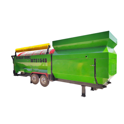 6200 KG χωρητικότητα περιστροφικό ντραμ Trommel Screen για κυκλικό δονητικό κομποστοποιητή εδάφους