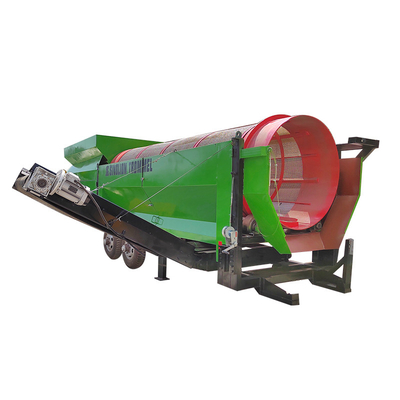 6200 KG χωρητικότητα περιστροφικό ντραμ Trommel Screen για κυκλικό δονητικό κομποστοποιητή εδάφους