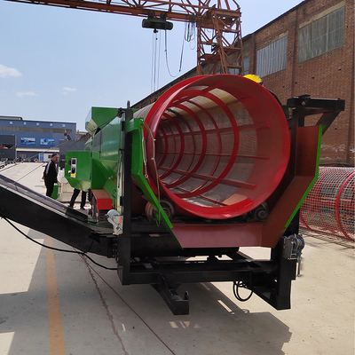 6200 KG χωρητικότητα περιστροφικό ντραμ Trommel Screen για κυκλικό δονητικό κομποστοποιητή εδάφους