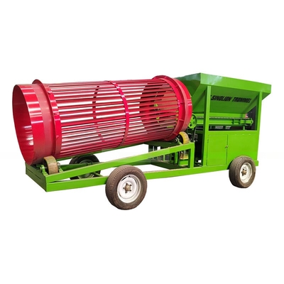 2022 Design Firewood Mobile Trommel Screen με και προσαρμόσιμο μέγεθος εκκένωσης