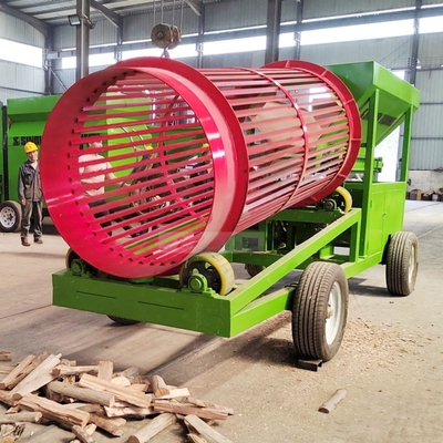 2022 Design Firewood Mobile Trommel Screen με και προσαρμόσιμο μέγεθος εκκένωσης