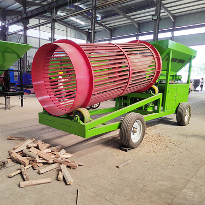 1790 KG Heavy Duty Firewood Screen για εύκολη κινητή ανίχνευση ξύλινων κομματιών Firewood Trommel Screen