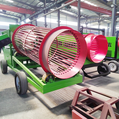 1790 KG Heavy Duty Firewood Screen για εύκολη κινητή ανίχνευση ξύλινων κομματιών Firewood Trommel Screen