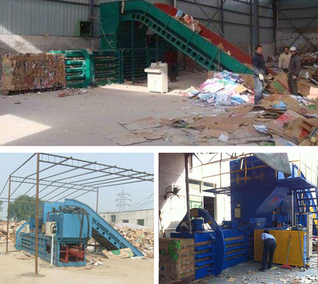 35000 KG Ενεργειακή εξόρυξη Οριζόντια υδραυλική πρέσα για την αποθήκευση αποβλήτων