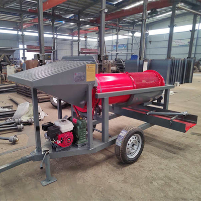 5-10t/h Τετάρση 220V/380V Σκουπέρες εξόρυξης χρυσού Εργοστάσιο πλύσης με περιστροφικά τύμπανα με μικρά μεγέθη