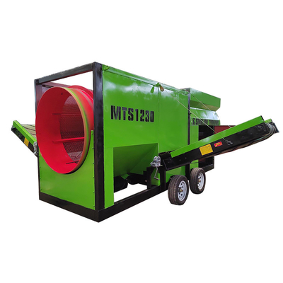 Home Mobile Drum Trommel Καθαριστήρα για το κομποστό κορυφής του εδάφους Με υψηλό ποσοστό ανάκτησης