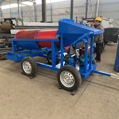 5-10 τόνους ανά ώρα Placer Gold Mini Trommel Screen με υλικό από ανοξείδωτο χάλυβα 720 KG