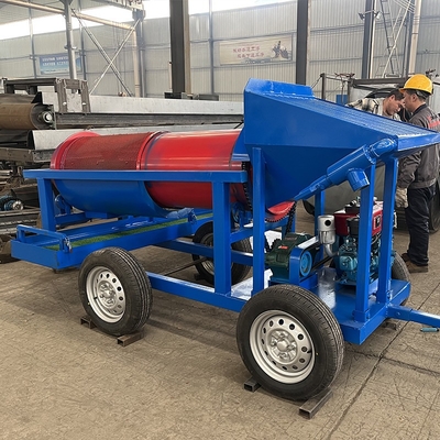 5-10 τόνους ανά ώρα Placer Gold Mini Trommel Screen με υλικό από ανοξείδωτο χάλυβα 720 KG