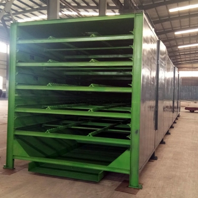 500-1000kg/h Carbon Steel Charcoal Briquette Chain Plate Dryer Mesh Belt Dryer με 1