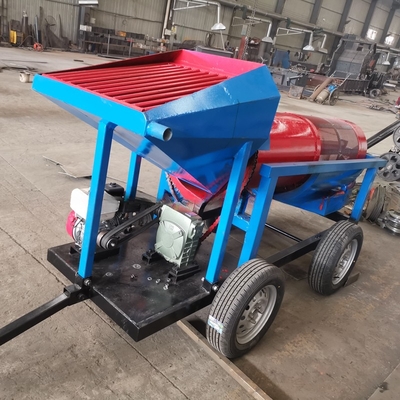 4kw Μίνι κινητό εξορυκτικό χρυσό Trommel Screen Plant με και προσαρμόσιμες επιλογές τάσης
