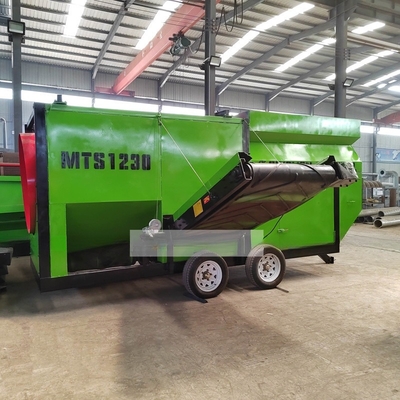 2200 KG Μικρή κλίμακα Κινητή 2 στρώσεις Διαλογή σκουπιδιών Τρομπέλα οθόνη με αποχέτευση Μέγεθος ανάλογα με το αίτημα