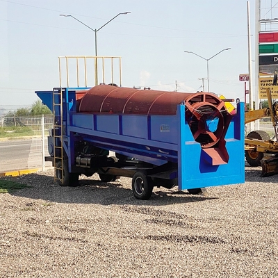 50-500 τόνοι ανά ώρα χωρητικότητα Χρυσό Panning Trommel Machine με Trommel Screen σε κίτρινο