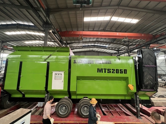 Φάρμες 33.2kw Μηχανή Μεγάλης χωρητικότητας MTS 2050 Κινητό Σίτσο Τρομπέλ για Τρομερό Τρομπέλ Κομποστού