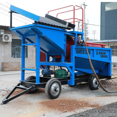 Κινητό χρυσό Trommel Screen Machine Wash Plant Προσαρμόσιμη συσκευασία / γραφικό / σίτο