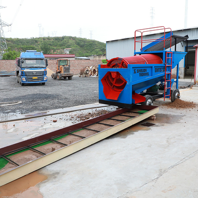 Κινητό χρυσό Trommel Screen Machine Wash Plant Προσαρμόσιμη συσκευασία / γραφικό / σίτο