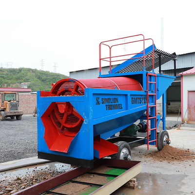 Κινητό χρυσό Trommel Screen Machine Wash Plant Προσαρμόσιμη συσκευασία / γραφικό / σίτο