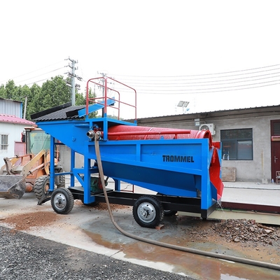 Κινητό χρυσό Trommel Screen Machine Wash Plant Προσαρμόσιμη συσκευασία / γραφικό / σίτο