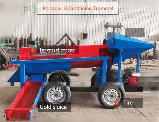 Φορητό εργοστάσιο πλύσης χρυσού και διαμαντιών 5-10T/h για κινητό εξοπλισμό εξόρυξης χρυσού