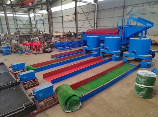 8000*2200*4000 Gold Mobile Trommel Screen Machine Wash Plant με μακρά διάρκεια ζωής