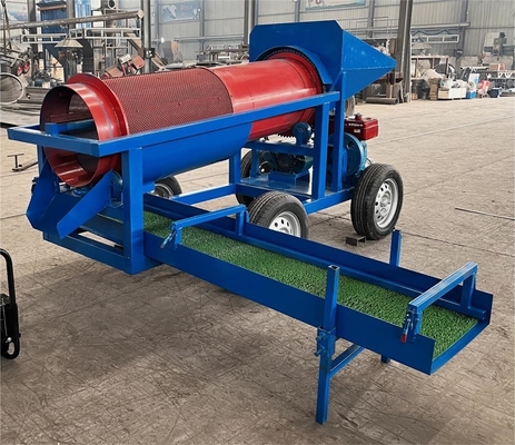 Μεταφορτωτό Trommel Gold Mining Machine για τον διαχωρισμό του χρυσού από την αμμώδη άμμο 400 KG χωρητικότητα