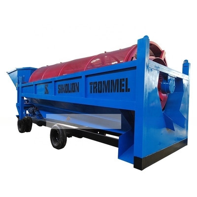 Κινητή πλυντική μηχανή Trommel Screen Mineral Gold Diamond με χωρητικότητα 80-150t/h