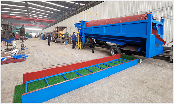 7500x1850x3500mm Χρυσή εξόρυξη Τραμπέλα Επεξεργαστικό εργοστάσιο πώληση εξοπλισμός διαχωρισμού για χρυσό