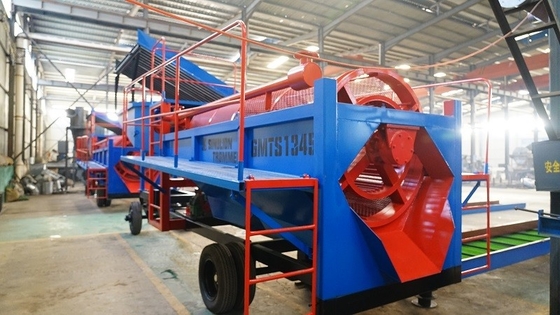 80-150t/h Κινητή εγκατάσταση πλύσης χρυσού μετάλλου με λειτουργία &quot;όλα σε ένα&quot;
