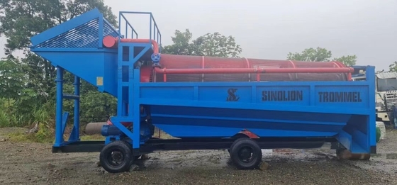 Φιλικό προς το χρήστη σχεδιασμό Gold Trommel Screen Scrubber Machine για πλύση μεγάλης κλίμακας