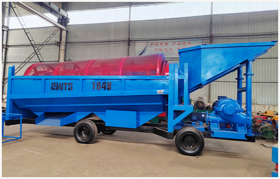 Φιλικό προς το χρήστη σχεδιασμό Gold Trommel Screen Scrubber Machine για πλύση μεγάλης κλίμακας