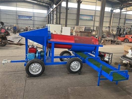 620 KG Gold Mining Trommel Μηχανή τροφοδοσίας Μέγεθος μικρότερο των 300 mm Φορητό