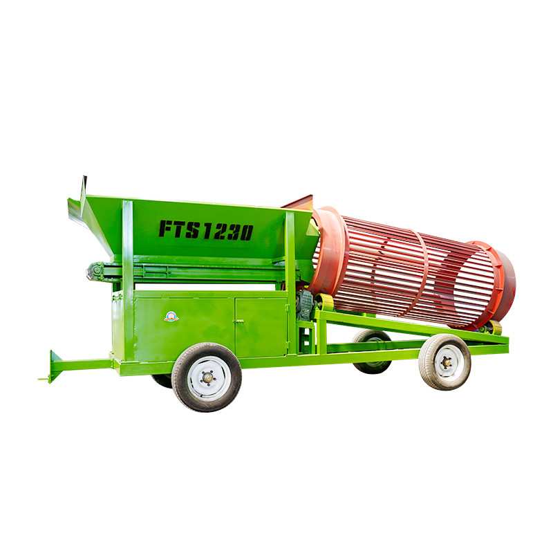 Κινητή συσκευή καθαρισμού καυσίμων Trommel Screen Discharge Machine Μέγεθος ως αίτημα