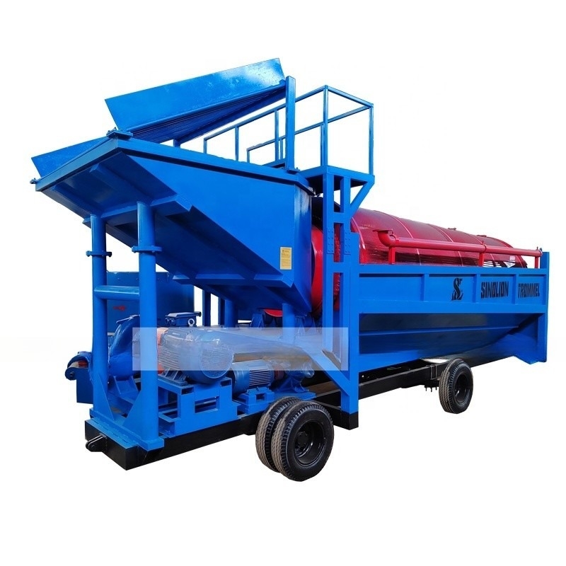 3-45kw Custom Design Rotary Gold Trommel Screen Sieve για την ανακύκλωση των οικοδομικών αποβλήτων