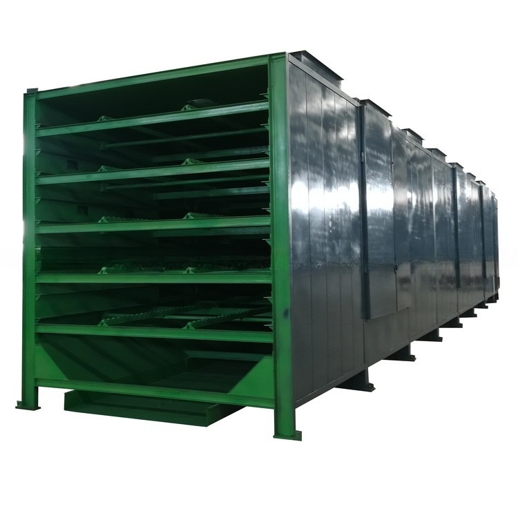 500-1000kg/h Carbon Steel Charcoal Briquette Chain Plate Dryer Mesh Belt Dryer με 1
