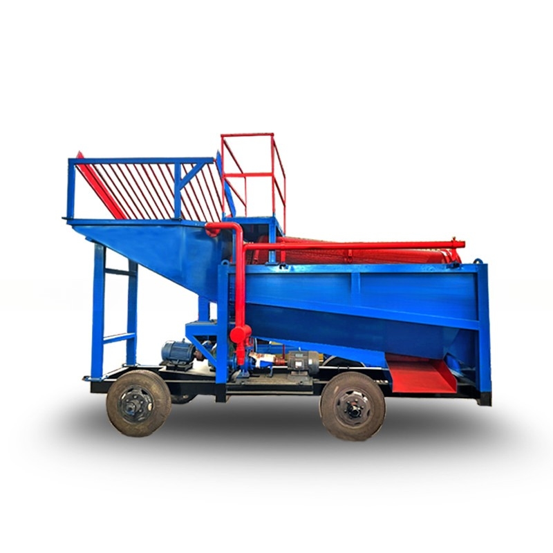 2000 KG χωρητικότητας φορητή μηχανή πλύσης χρυσού για την επεξεργασία μικρού χρυσού